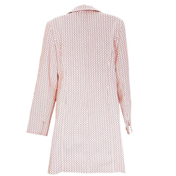 Apt. 9 Lined Hidden Buttons Cotton Blend Coat Stretch Red White Womens Size 6 - Picture 2 of 9